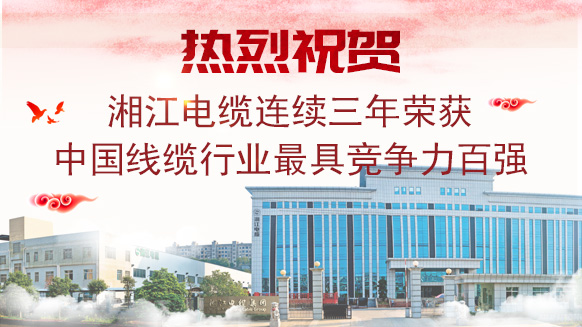 湘江電纜連續(xù)3年榮獲《中國線纜行業(yè)最具競爭力百強(qiáng)企業(yè)》稱號