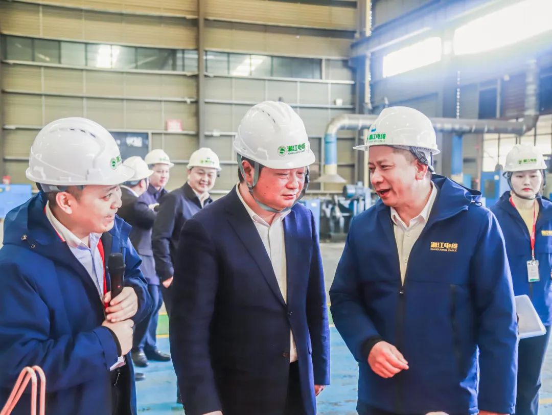 長沙經(jīng)開區(qū)黨工委，長沙縣委書記付旭明書記一行領(lǐng)導(dǎo)，考察調(diào)研湘江電纜
